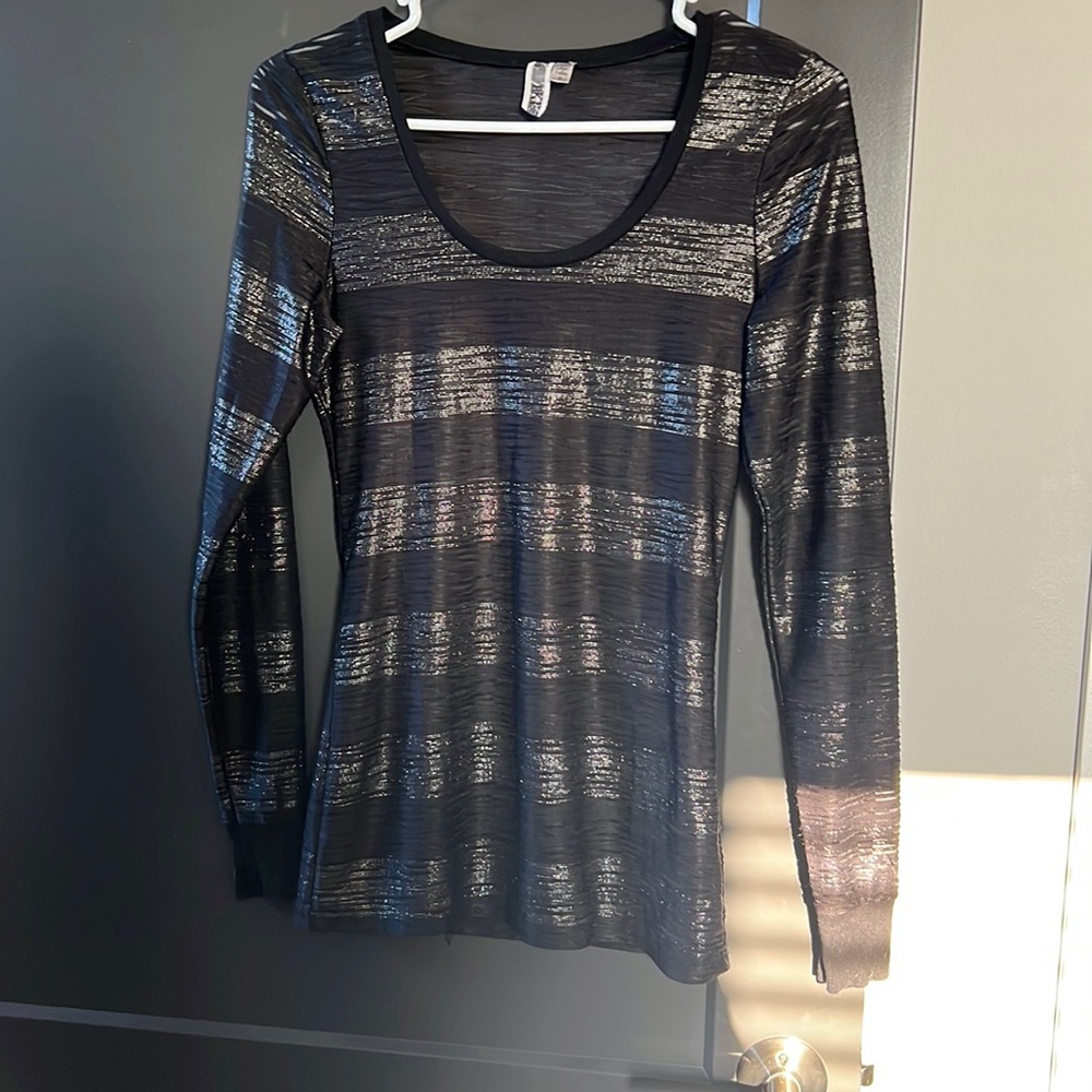 Black Burnout Long Sleeve Tee